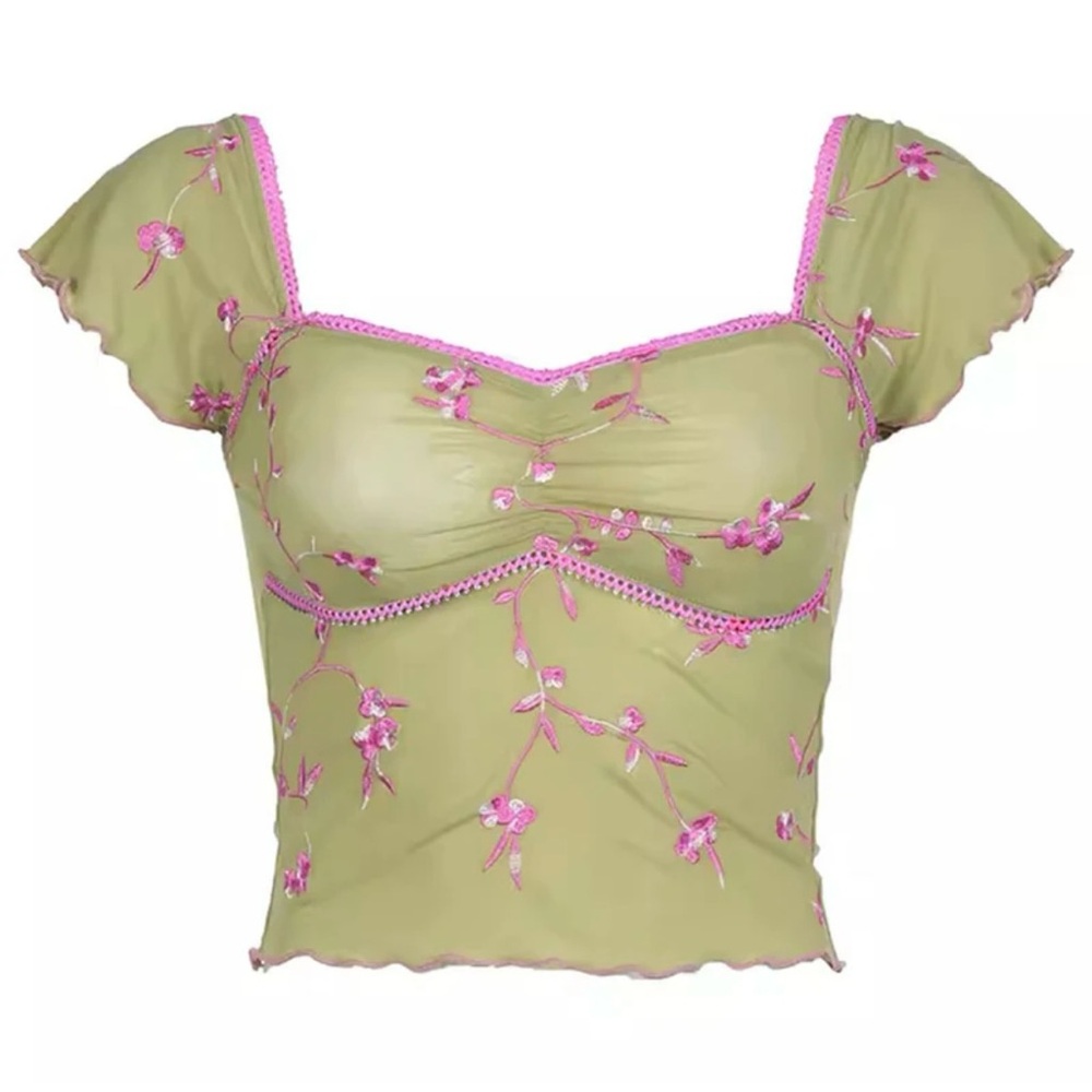 Embroidered top